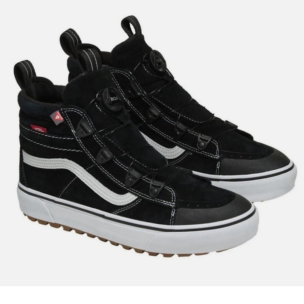 Vans Sk8-Hi MTE Boa Winter Shoes, Black/True White, Men's To. 9.5, - Picture 6 of 6